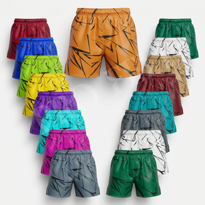 Shorts de sport en polyester légers, imprimés sur mesure, pour entraînement de MMA, boxe, combat, Muay Thai, couleur unie, confortables - Product Image 1