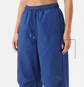 Pantalones Deportivos de Pierna Ancha con Cordón en la Cintura, Impermeables, Cortavientos, de Longitud Completa, Estilo Hip Hop para Mujer, Casuales, 100% Nailon Poliéster, Pantalones de Invierno - Product Image 5