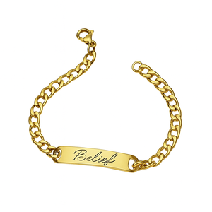 Pulsera de acero inoxidable grabable a láser con nombre personalizado, en blanco, para grabado a granel. - Product Image 5