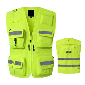 Chaleco de seguridad reflectante ajustable con cierre seguro para trabajos de construcción, mantenimiento y seguridad pública - Product Image 2
