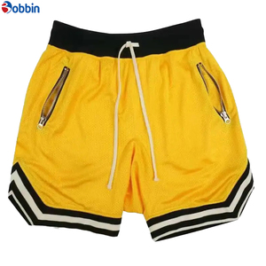 Pantalones Cortos Deportivos Cómodos para Hombre, Personalizados con Estampado Frontal, de Malla de Poliéster de Color Sólido, Ecológicos y de Secado Rápido - Product Image 2