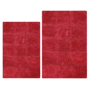 100% Handwoven Cotton Jacquard Shaggy Bathroom Mat Non-Slip Antimicrobial Luxury Cut Pile <b>PET</b> Friendly Reversible Home Hotel - Product Image 1