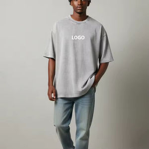 Camiseta de Hombre de Alta Calidad, 100% Algodón Tejido, Corte Holgado, 275gsm, Verano, Casual, Transpirable, Ecológica, Personalizable, OEM - Product Image 1