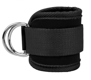 1 unidad de soporte ajustable con anillo en D para tobillo y muñeca, con correa acolchada, para entrenamientos de gimnasio, ejercicios de kickback en máquina de cable para piernas y glúteos - Product Image 2