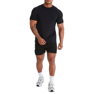 Camisetas de manga corta de poliéster Spandex de alta calidad, peso ligero, transpirable, venta al por mayor, camiseta de secado rápido para gimnasio para hombres - Product Image 6