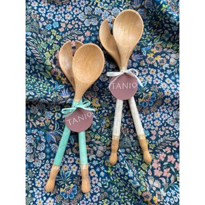 Eco-friendly dishwasher <b>safe</b> Wooden salad servers set Salad <b>tools</b> for eco-conscious Eco-friendly salad servers - Product Image 6