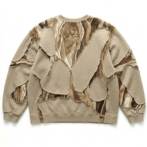Sweat-shirt tricoté oversize pour homme, 100% coton, hiver, col rond, respirant, streetwear essentiel - Product Image 2