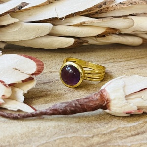Fashionable Brass Amethyst <b>Ring</b> 18k Gold Plated <b>Statement</b> Handmade <b>ring</b> Vintage Solitaire <b>Ring</b> Wholesale <b>Ring</b> For Women - Product Image 2