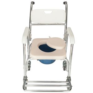 Sedia Ospedaliera 4-in-1 in Alluminio per Anziani, Disabili e Donne in Gravidanza - Bianca - Product Image 3