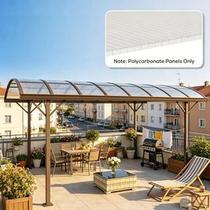 Panneaux de serre en polycarbonate double paroi de 14 pièces, 4FT X 2FT X 0.16" transparents, imperméables et protégés contre les UV pour puits de lumière et jardinage - Product Image 1