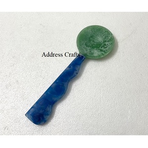 2026 Hot Selling Resin Salad Server Set Kitchenware Unique Swirl Resin Salad Spoon Set Elegant Style Resin Cutlery Tableware - Product Image 4