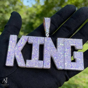 Colgante de Moissanita con Corte Princesa OG, Collar con Dije de Oro Rosa Iced Out, Chapado en Oro sobre Plata 925, Joyería Hip Hop, Regalo - Product Image 5