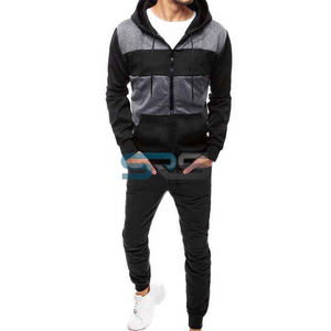 Survêtement unisexe à capuche de haute qualité en molleton de coton épais et confortable 500 GSM, respirant, 2 en 1, couleur unie, idéal pour l'hiver - Product Image 3