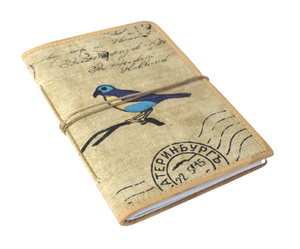 Fournisseur en gros de carnets à couverture souple de style indien Bahi, papier en coton fait main avec impression sérigraphiée multicolore d'oiseaux et d'animaux - Product Image 2