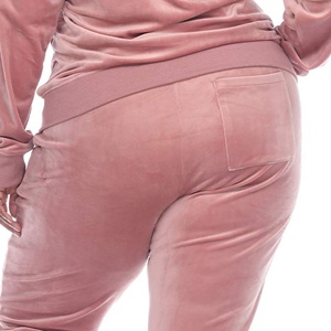 Conjunto Deportivo con Capucha Rosa para Mujer, Pantalones Largos de Color Sólido, Casuales, con Bolsillos Laterales, Transpirables, para Otoño - Product Image 6
