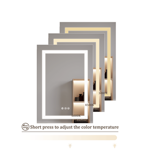 Armadietto a Specchio LED per Bagno 26x20 Pollici, Antiappannamento, Impermeabile, 3000K~6000K, con Porta Singola Illuminata - Product Image 2