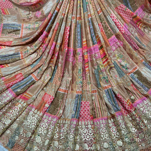 Premium Sequence Embroidery Fabric For Women Fashion Wear Designer <b>Garments</b> Party Wear Dresses Kaftan Abaya Bridal Wear - Product Image 6