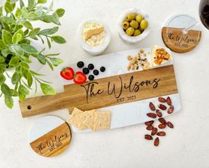 Tabla de Cortar de Madera Premium con Diseño de Mármol y Madera para Cortar Verduras, Utensilios de Mesa o de Cocina para Uso Doméstico - Product Image 4