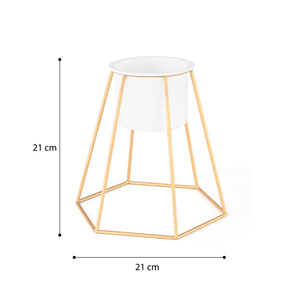 Nouvelle Arrivée Vintage : Support en Fer pour Pot de Fleurs, Jardinière Métallique pour Fleurs Artificielles, Support Doré, Pot de Fleurs Thermolaqué – Le Moins Cher - Product Image 4