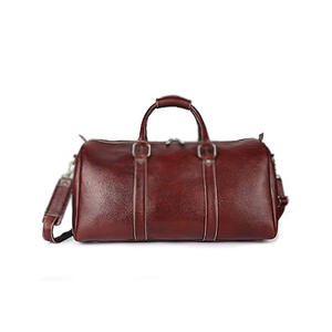 100% Genuine Leather 20-35L Large Capacity Eco-Friendly Sports Weekender Duffle <b>Bag</b> Vintage Durable Carry-On Luggage Soft Handle - Product Image 5