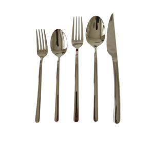 Ensemble de couverts plaqués or de qualité supérieure, manches martelées artisanales, finition laiton poli durable, cuillères et fourchettes, ensemble de couverts de table - Product Image 5