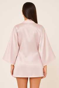 Conjunto de Lencería de Tres Piezas para Mujer, Elegante y Sexy, de Satén Suave y Transpirable, con Camisón de Manga Corta/Larga, Túnica, Sujetador y Braguita - Product Image 3