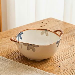 Pot à nouilles contemporain personnalisé, bol en céramique, passe au micro-ondes, style vintage, luxe léger, rétro, pour salade de légumes et de fruits, par UO - Product Image 3