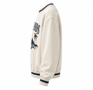 Sweat-shirt à manches raglan pour homme, 100% coton, style preppy, imprimé automne, vêtement décontracté pour homme, coupe classique, pull-over. - Product Image 3