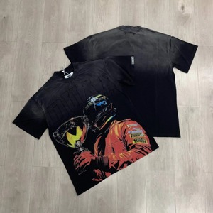 Camisetas DUAA 2026, Nueva Colección, Estampadas con Pedrería, Cuello Redondo, Manga Corta, Estilo Hip Hop, Holgadas, para Hombre, 100% Algodón Transpirable - Product Image 5