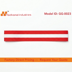 Ruban gros-grain rouge et blanc à rayures centrales de 25 mm (1 pouce) en gros pour la fabrication de nœuds pour cheveux, l'emballage cadeau, les fournitures de couture DIY, rouleaux de garniture - Product Image 6