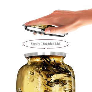 Sunset Landscape Printed Ceramic <b>Jar</b> with Lid <b>Decorative</b> Storage Vase for Home Office Decor - Product Image 4