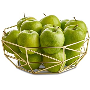 Modern Design Made in India Low Price Fruit <b>Basket</b> Kitchen Dining <b>Gold</b> Plated Wire Fruit <b>Basket</b> Strong Metal Wire Fruit Bowl - Product Image 1