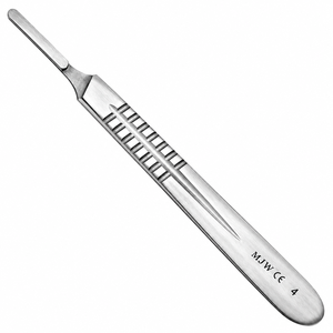 MJW INTERNATIONAL No. 4 mangores de bisturí quirúrgico de acero inoxidable reutilizables, instrumento quirúrgico manual para uso médico y clínico - Product Image 1