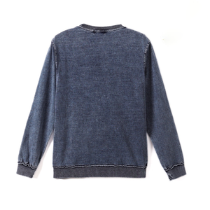 Sweat-shirt en jean col rond SGRho de haute qualité pour femmes, broderie lettres grecques personnalisées, tenue universitaire - Product Image 2