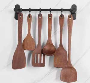 Wooden Kitchen <b>Utensil</b> Set Natural Wooden Cooking Spoons & Spatula Eco Friendly Kitchen Tools Handmade Wood <b>Utensils</b> Cooking - Product Image 2