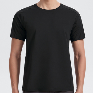 เสื้อยืดคอกลมผ้าสแปนเด็กซ์/คอตตอนสำหรับผู้ชาย เสื้อยืดลายกราฟิกแบบกำหนดเอง เสื้อยืดผสมผ้าสามชนิดสำหรับผู้ชาย - Product Image 1