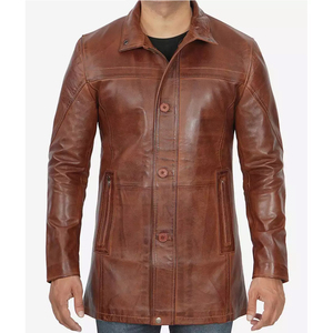 City 2025 High-End Quality Thick Autumn Warm Cow Skin Jacket Stand Collar High Street Fashion Style <b>Gloves</b> Front Windproof - Product Image 3