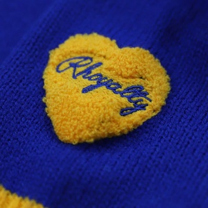 Jersey de lana personalizado para hombre, cárdigan de manga larga tejido, color dorado y púrpura, Universidad - Product Image 6