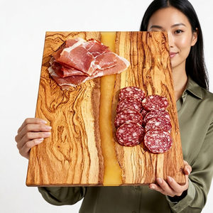 เขียงไม้มะกอกทรงสี่เหลี่ยมผืนผ้า ป้องกันการลื่น สำหรับเสิร์ฟชาร์กูเตอรี - Product Image 2