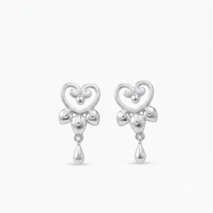 DIVYORO GRACEFUL HEART <b>STUDS</b> EARRING - Product Image 1
