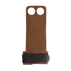 Support de poignet en cuir à 2 trous, fermeture auto-agrippante, réglable, unisexe, antidérapant pour l'entraînement de force et la musculation - Product Image 4