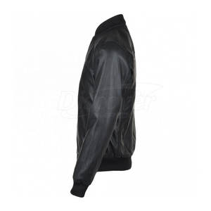 Chaqueta de cuero tipo bomber más vendida, chaqueta de cuero tipo bomber de invierno hecha a medida, nueva chaqueta de cuero tipo bomber para hombre - Product Image 5