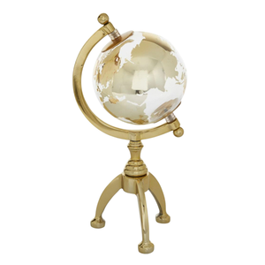 Globo Terráqueo Ejecutivo Premium con Base de Aluminio para Escritorio | Globo Terráqueo Educativo con Mapa Detallado para Escritorio de Oficina, Mesa de Estudio y Decoración del Hogar - Product Image 1