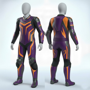 Combinaison de course automobile pour adultes et enfants, vêtements de course moto et auto en cuir véritable, vestes de moto - Product Image 3