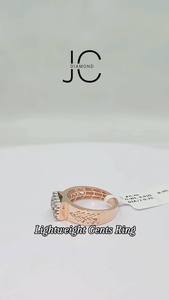 Bague pour homme élégante en or rose plaqué rhodium avec diamant naturel de 0,76 carat, certifiée IGI, bijoux fins de luxe, cadeau de mariage - Product Image 5