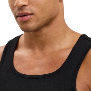 Camiseta sin mangas negra acanalada para hombre, camiseta deportiva para gimnasio, ajuste muscular, ropa deportiva para entrenamiento y fitness - Product Image 5