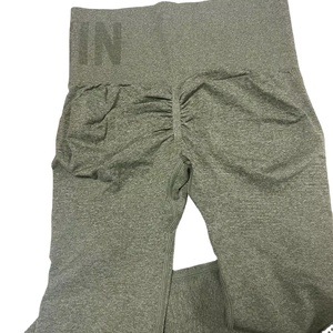 Venta al por mayor Leggings de compresión Mujeres Levantamiento de glúteos Pantalones de Yoga de cintura alta Leggings deportivos elásticos 100% algodón - Product Image 4