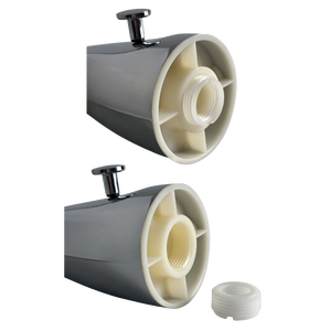 Caño de Bañera con Desviador, Montaje en Pared, Material de Zinc, Diseño Moderno en Cromo - Product Image 4