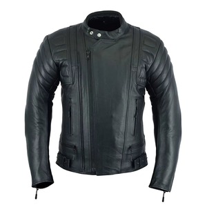Chaqueta de Cuero Genuino Unisex, Chaqueta de Motociclista de Piel de Oveja Real para Hombre, Ropa Exterior de Motocicleta, Corte Ajustado, Informal, Térmica, de Invierno, a la Moda - Product Image 1