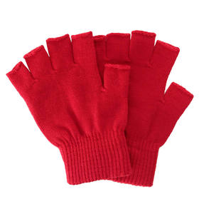 Guantes de trabajo de algodón tejido 10G con dedos descubiertos, puño elástico, transpirables y absorbentes para manipulación y reparación de electrónica - Product Image 1